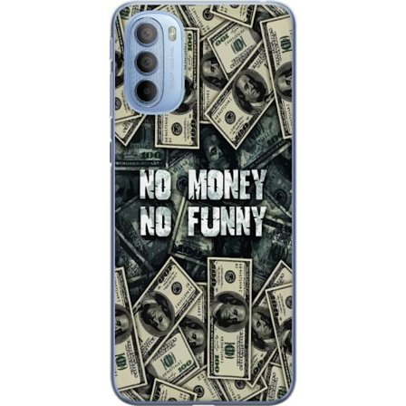 Kompatibelt Mobildeksel til Motorola Motorola Moto G31 Dollarbunter i collage med tekstmeldinger mørkt kraftig design som symboliserer økonomi holdn