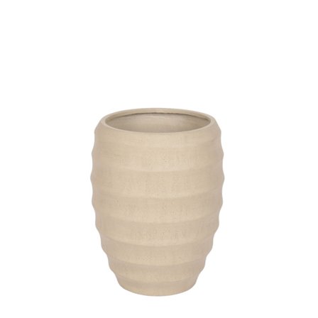 Beige MgO plantekasse, 36x36x46,3 cm, til indendørs/udendørs brug