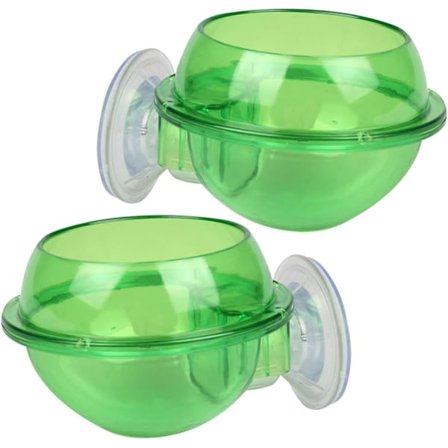 2 stk. sugekop reptilfoder anti-escape reptil madskål