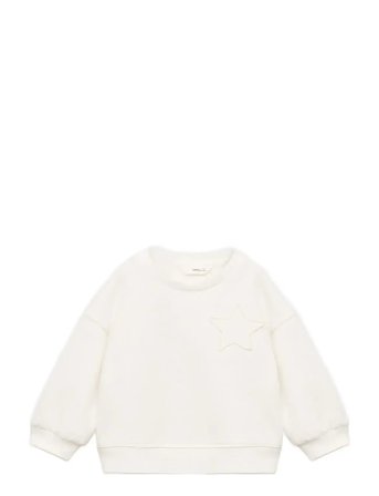 Sweatshirt With Embroidered Star Cream Mango