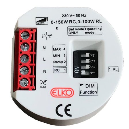 Elko EKO06966 Dimmerpuck 3-tråd, 150W, LED, Strömbrytare & vägguttag