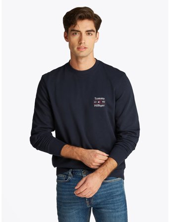 Tommy Hilfiger Hilfiger Stack Sweatshirt - Navy - M