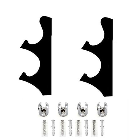 Miekankannatin Näyttö Huiluteline Koti Dekor Seinäkiinnitys Kaksinkertainen Kerros