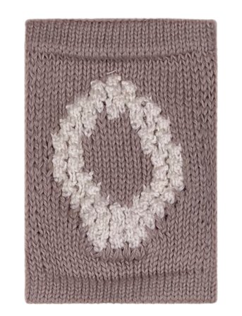 Knitted Letter O, Nature Beige Smallstuff
