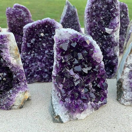 1 st 200-900g Naturlig Ametist Geode Kvartskluster