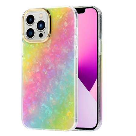 Til iPhone 13 Pro Etui Galvanisering Linse Ramme PC+TPU IMD Telefon Cover
