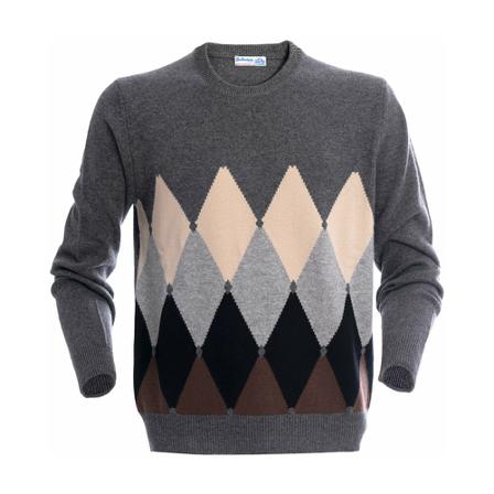 Ballantyne Classic Diamond Pullover Grå, Herre