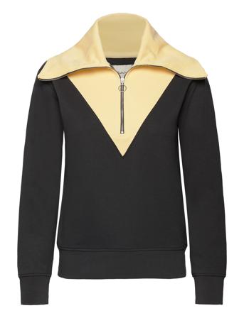Reg Half Zip Color Block Sweat Tops Sweat-shirts & Hoodies Sweat-shirts Black GANT