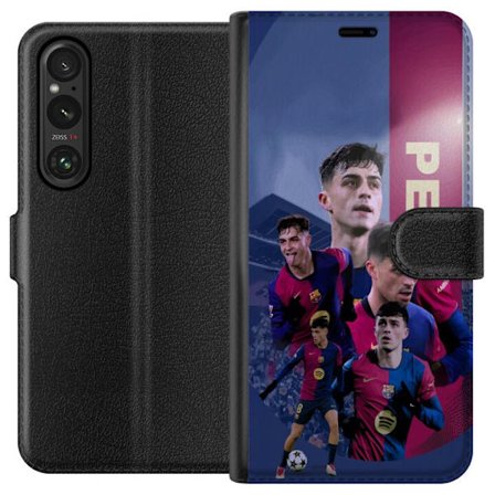 Kompatibelt Plånboksfodral till Sony Sony Xperia 1 V Pedri Barcelona Spanien fotboll mittfältare ung talang snabb teknik kreativ spelfördelare som