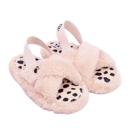 Barbie Girls Faux Fur Slip-on Tofflor 10 UK Barn Rosa Pink 10 UK Child