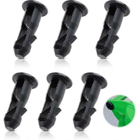 3 par hjulbeholderlåg hængselstifter, 67 mm x 31 mm sort plast passer til 240 l husholdnings hjulbeholdere Zekai