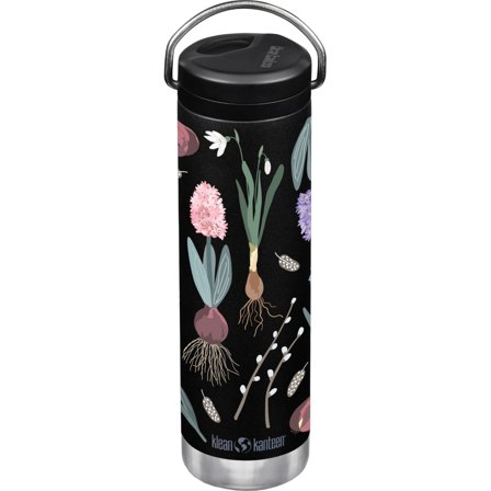 Klean kanteen TKWide 592 ml termoflaske, coming up flowers' - 'Svart