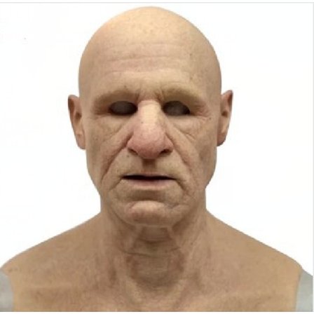 Halloween Full Head Mask, Latex Old Man Mask Adult Novelty Horror Masks for Halloween Party Cosplay