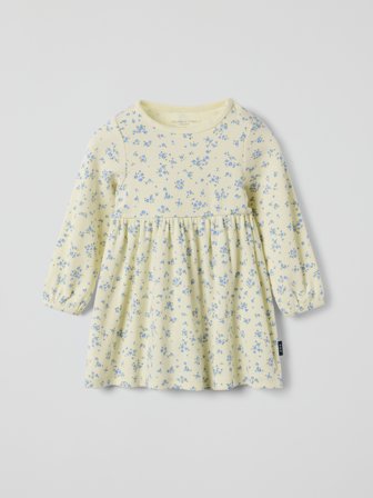 Kjole blomstrete baby - 80 - barneklær - yellow - Polarn O. Pyret