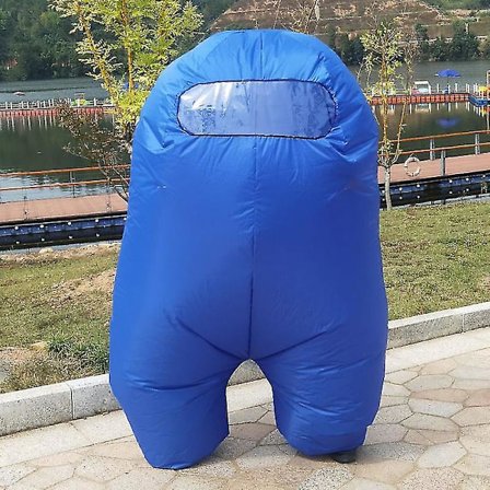 Halloween Oppblåsbar Among Us Kostyme For Barn Voksne Blow Up Suit Morsom Cosplay Astronaut Disfraz Gonflable SUS Crewmate Gave A