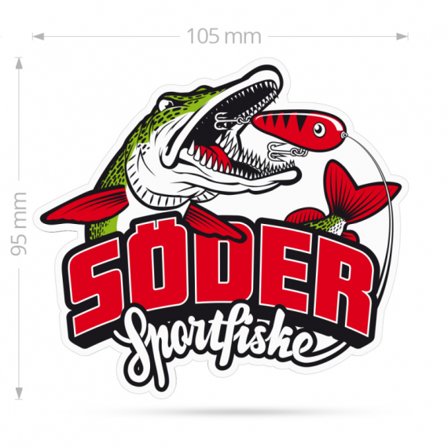 1-pack (10x9cm) Aufkleber Söder Sportfiske