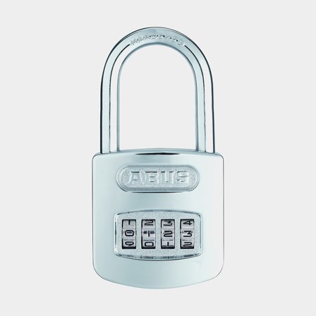 Lucchetto con combinazione ABUS 160/50HB50, con arco lungo, Ø8 mm, argento