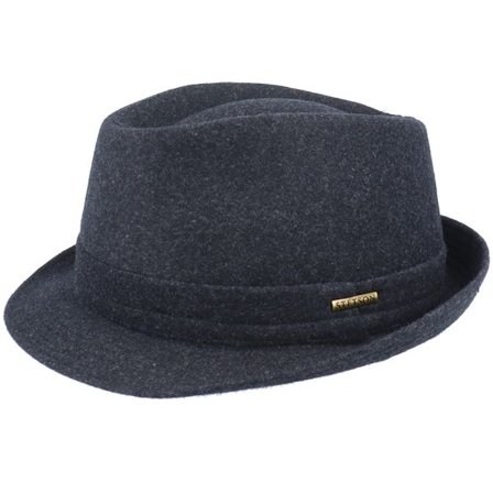 Stetson - Svart trilby Hatt - Wool Black Trilby @ Hatstore