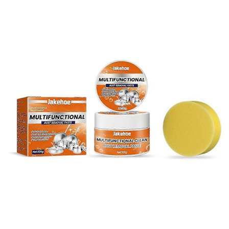 Rengöringspasta för rostfritt stål, rengöring för köksspisväggar för att ta bort envisa fläckar och svart beläggning från botten av pannan