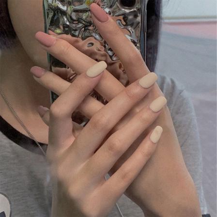 Manikyr Frostade Rospulver Nagellapp 24st