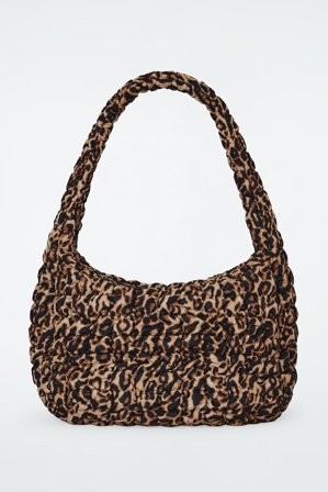 COS Damen Grosse Gesteppte Umhängetasche - Braun