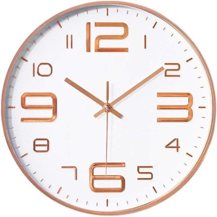 12 tuuman moderni, kvartsi, hiljainen, seinäkello / hiljainen sotu