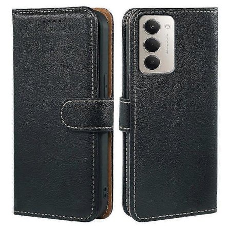 Kompatibel med Xiaomi Redmi 15 5G Etui RFID Wallet PU Læder Litchi Tekstur Flip Telefon Cover med Magnetisk Lukning