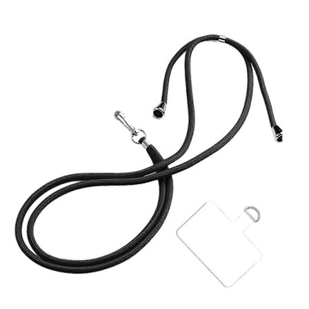 Telefon-snor med merker, justerbar nakkestropp, nylon-snor for de fleste smarttelefoner, crossbody skulder-nakkestropp, mørkegrå-2025