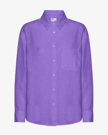Linen Oversized Shirt - Ultra Violet