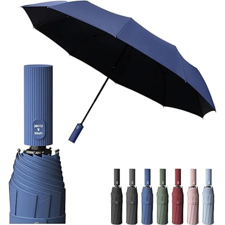 1 stk Foldbar paraply med UV-beskyttelse (50) og Lotus-effekt (2 i 1)