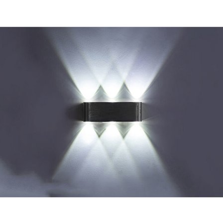 Lightess LED-seinävalaisin 6W sisäseinävalaisin moderni neliö ylös alas