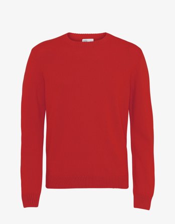 Classic Merino Wool Crew - Scarlet Red - S