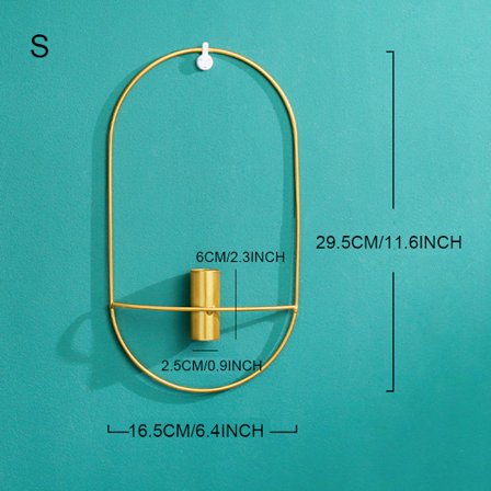 Enkel smidesjärn Väggdekoration Vas Modern Ljus Lyx Hem Vardagsrum Butik Vägg Blomsterarrangemang Konst Guld Vas