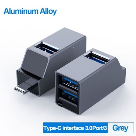 Usb Hub Type-C Splitter TYPE-C HUB GRÅ TYPE-C HUB GRÅ