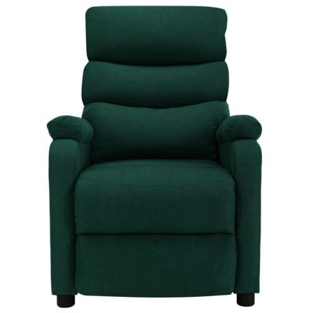 Vidaxl Elektrisk Reclinerfåtölj Mörkgrön Tyg Grön