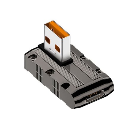 90 graders USB til USB C Adapter 10 Gbps USB C Hunn til USB Hann Adapter Super Speed ​​Data Sync 120W hurtigladeadapter