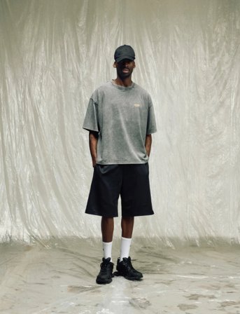 Isnurh Isnurh Basement Wide Track Shorts - Black - S