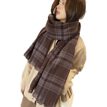 Myk vintervarm skjerf dame kasjmirfølelse stort skjerf klassisk lilla KLB