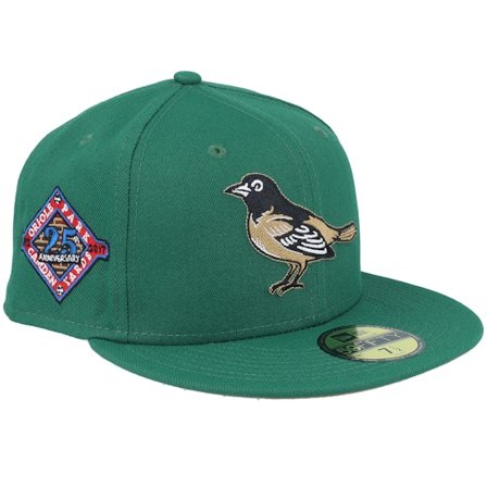 New Era - MLB Green fitted Czapka Z Daszkiem - Baltimore Orioles Mossy Meadows 59FIFTY Green Fitted @ Hatstore