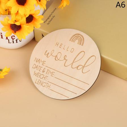 Baby Milstolpe Card Nyfödd Månatlig tillväxt Kort Baby Birth A6