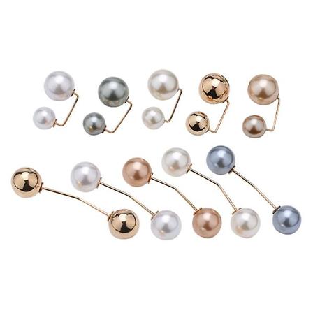 10 kpl Naisten neuletakki Neulepuserot Takki Ketjupidikkeet Pääntie Clip Pearl Neule Neula Paita Rintakoru Kiinnike Hakaneula Vaatteet