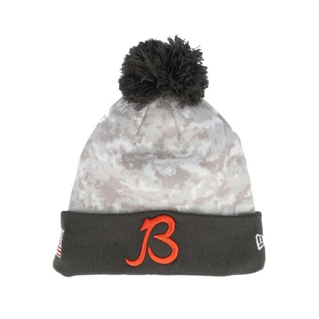 New Era - NFL - Camo - pom - Beanie - Chicago Bears Nfl24 Salute To Service Camo/Graphite Pom - Hatstore