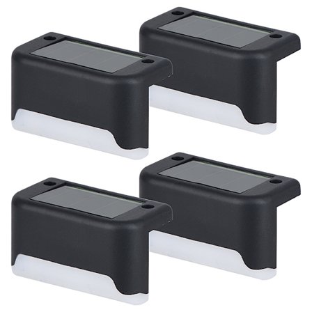 Solcelle Pool Lys, 4-pak, Varmt Hvidt Vandtæt Belysning til Pool Tilbehør Natlys, Udendørs LED Dæklys