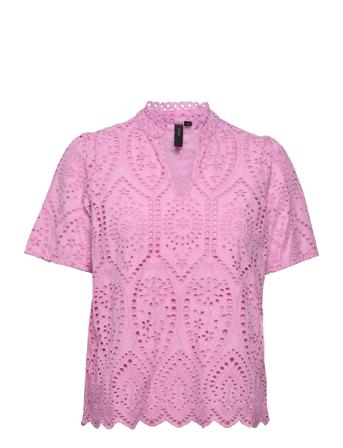 Yasholi Ss Top S. Blouses Short-sleeved Lyserød YAS