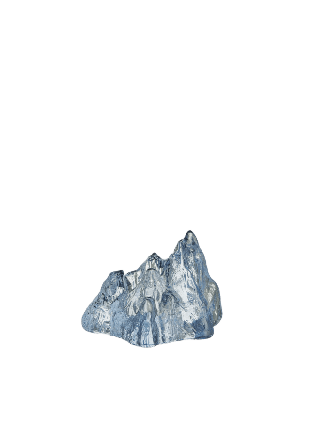 Kosta Boda Ljuslykta The Rock Dekoration Blå H: 9.1cm