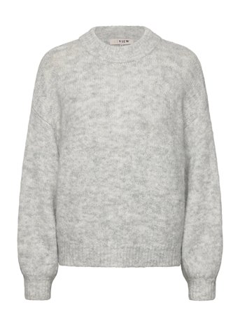 Patrisia Solid Knit Pullover Grey A-View