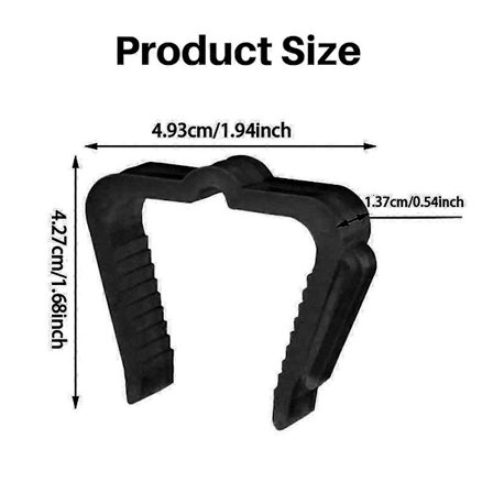 50-pakning julelys-klips utendørs kroker julehenger svart