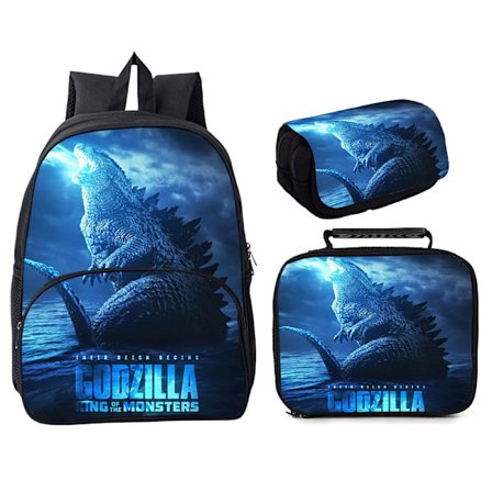 Godzilla vs King Kong tredelad 16" rundväska Style 3