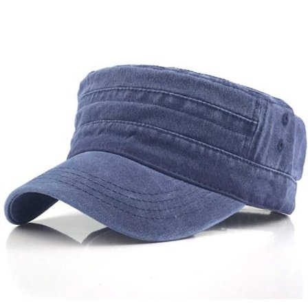 Justerbar 6-panel baseballkasket til mænd og kvinder, blå