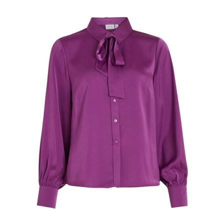 Vila Vielma L/S Shirt , Paars , Dames , Maat: L